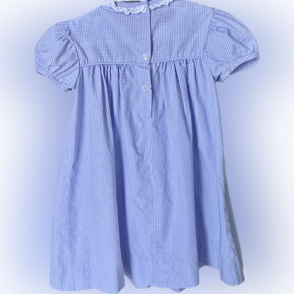 Grace & James Kids Blue Gingham
Celebration Dress Christmas Holiday Girl’s 4 4T - Picture 4 of 12